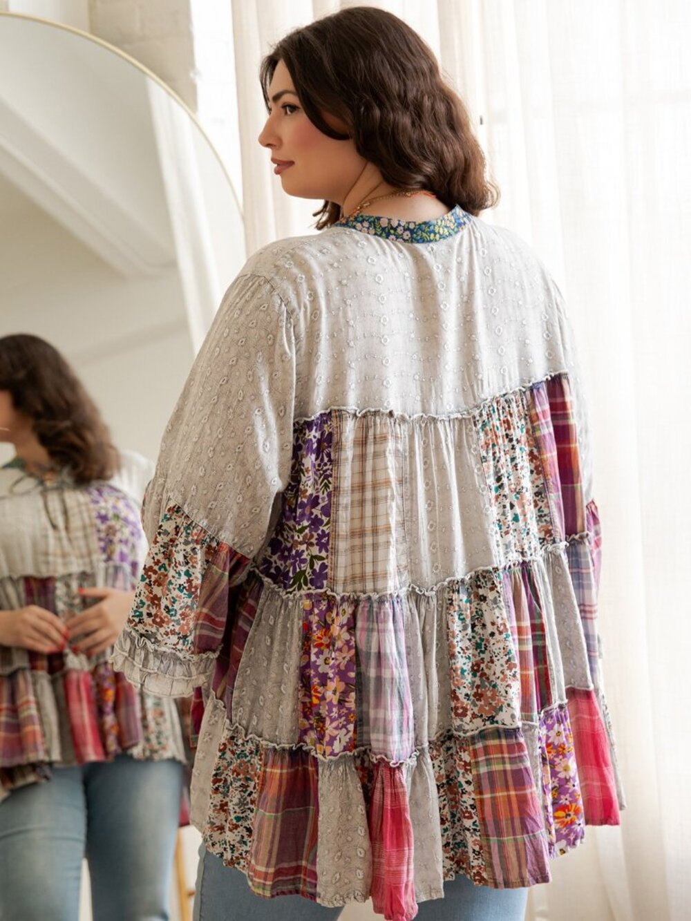 Overdyed Jhabla Top With Embriodery - Picture 3 of 6